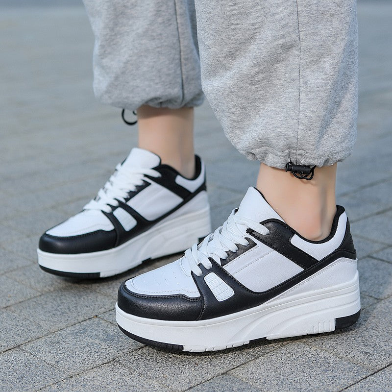 4 Wheel Skate Roller Shoes Foy Boys Casual Outdoor Sports Slide Shrink School Students Pulleys Sneakers Girls Walking Shoes