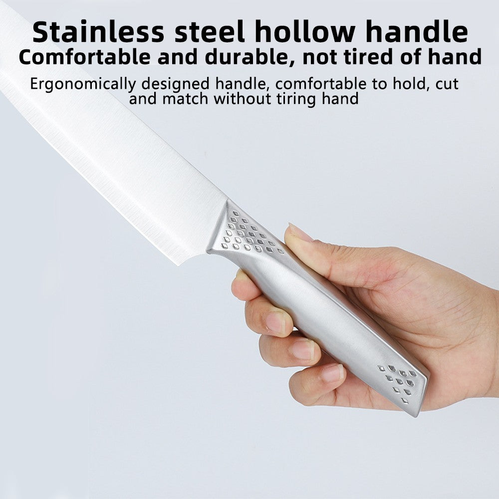 8pcs Kitchen Knives Set 3CR13 Stainless Steel Chef's Knife Meat Cleaver with Block for Kitchen Fruit and Vegetable Cutting Knife