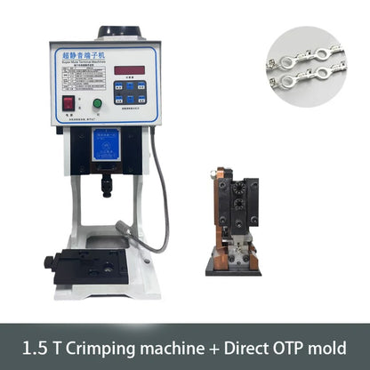 Zten 1.5T 2T Automatic Flat Cable Electric Crimper Tool Low Noise Wire Terminals Crimping Machine Multiple Connectors Support
