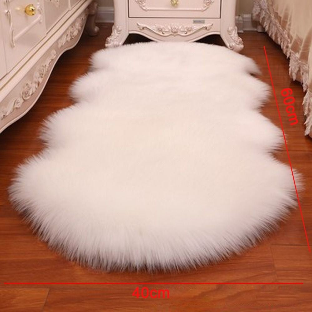 Imitation Wool Home Decor Long Hair Carpet Fluffy Shaggy Non Slip Soft Rugs Faux Fur Bedroom Mats Sheepskin Rug