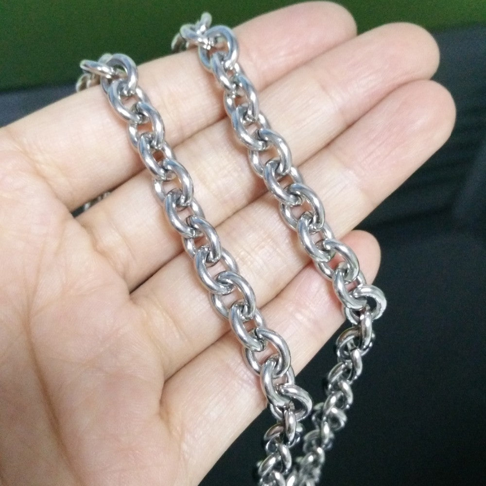 7"-40" Huge  Jewelry Men's 316L Stainless Steel Silver Color Big O Link Chain Necklace High Quality 8/11/13/15mm Not Fades