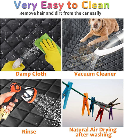Winter Pet Mat for Car Back Seat Breathable Dog Seat Cover with Strong Hard Bottom Fits All Cars