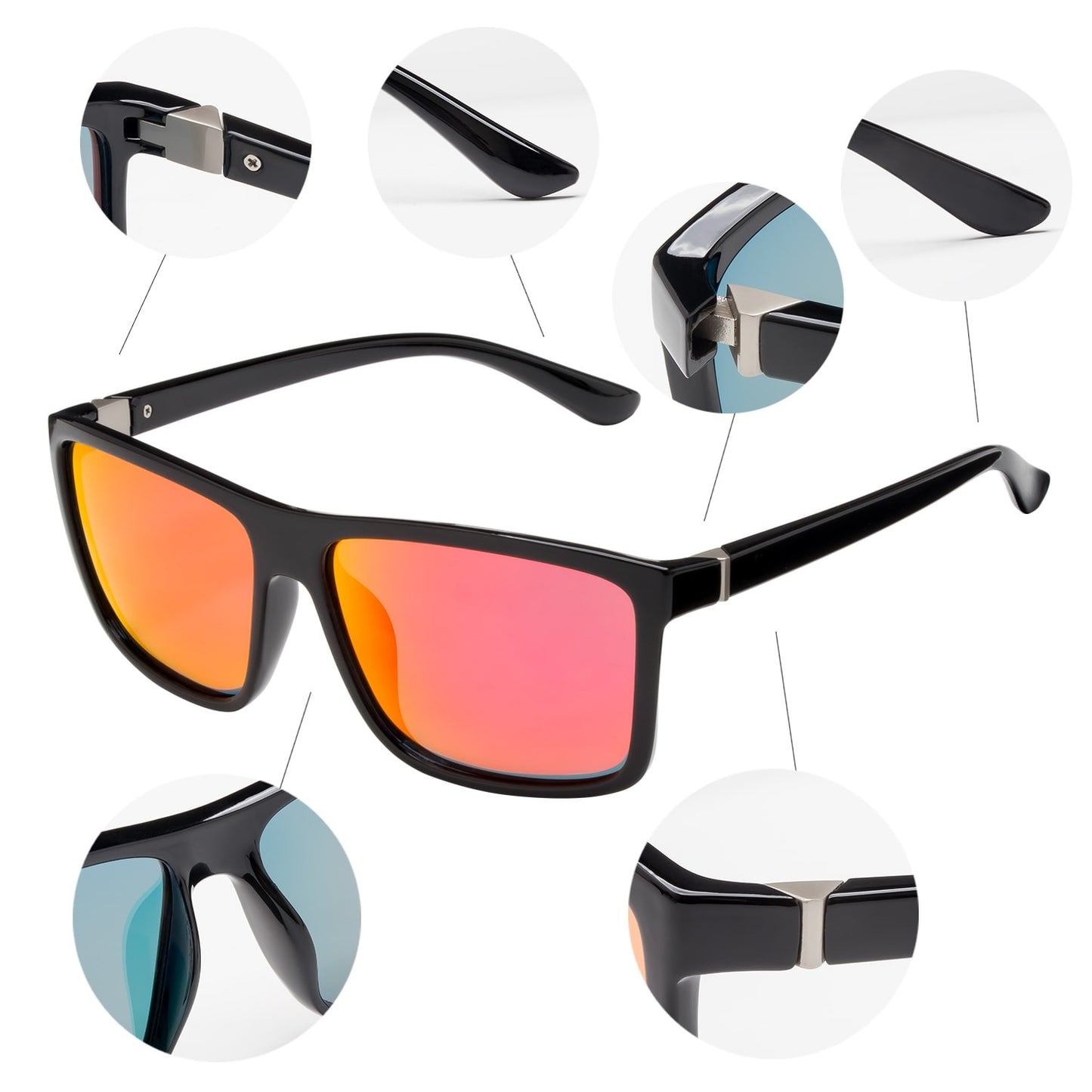 New Polarized Driving Brand Designer Sunglasses Luxury Men Aviation Square Sun Glasses Women Vintage Retro Glasses Shades