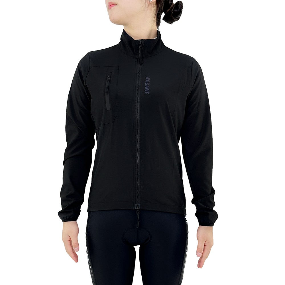WOSAWE Women Cycling Jackets Cycling Tops Riding Bike Windproof MTB Coat Reflective Jacket
