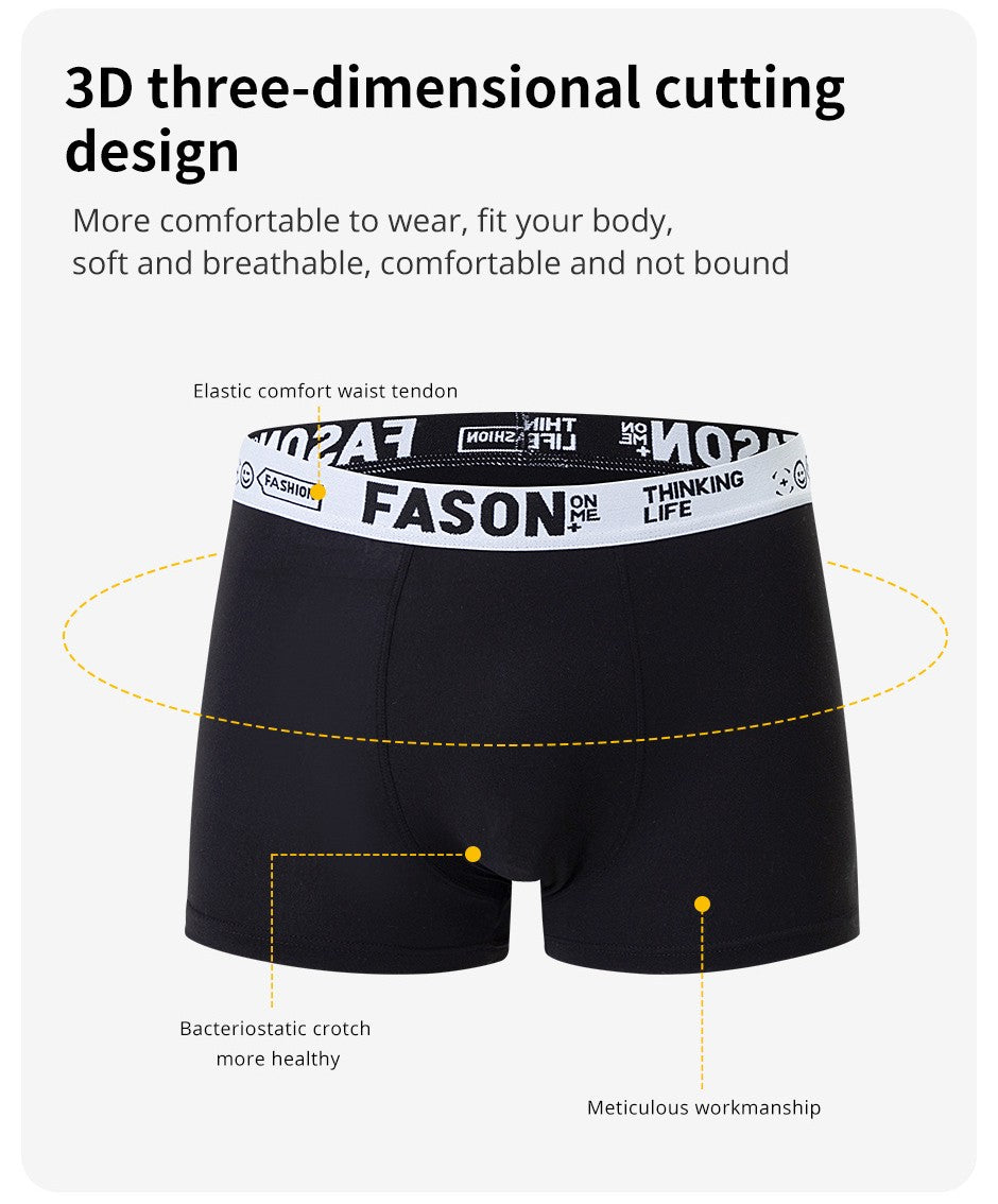 4/10 Piece Men's Black Fashionable Sexy Simple Underwear Boxer Shorts Plus Size Comfortable Versatile Casual Sports Beach Shorts