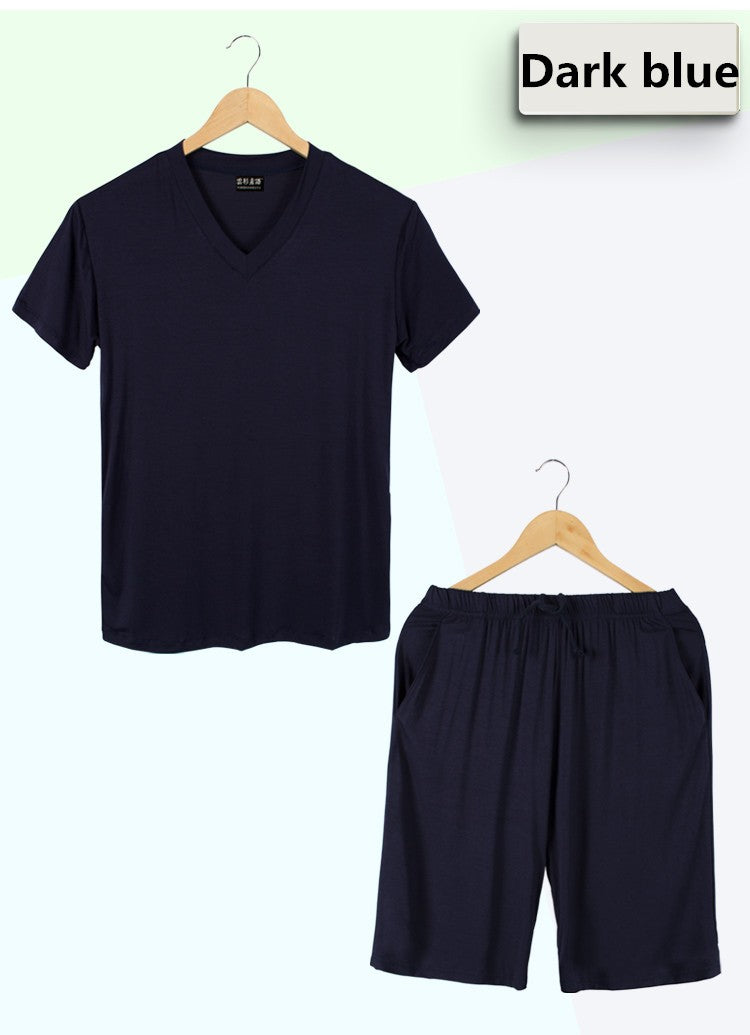 Summer Sleep Pajama Sets Nightwear Soft Modal Sleepwear Plus Size 5XL 6XL Lounge Wear Short Sleeve Cool Sleep Tops with Shorts