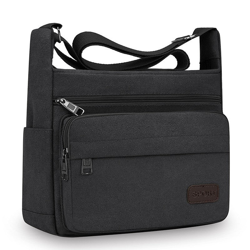 Men's Canvas Messenger Bag Single Shoulder High Quality Crossbody Bag Messenger Bag Commuter Travel Daily Use With Compartment