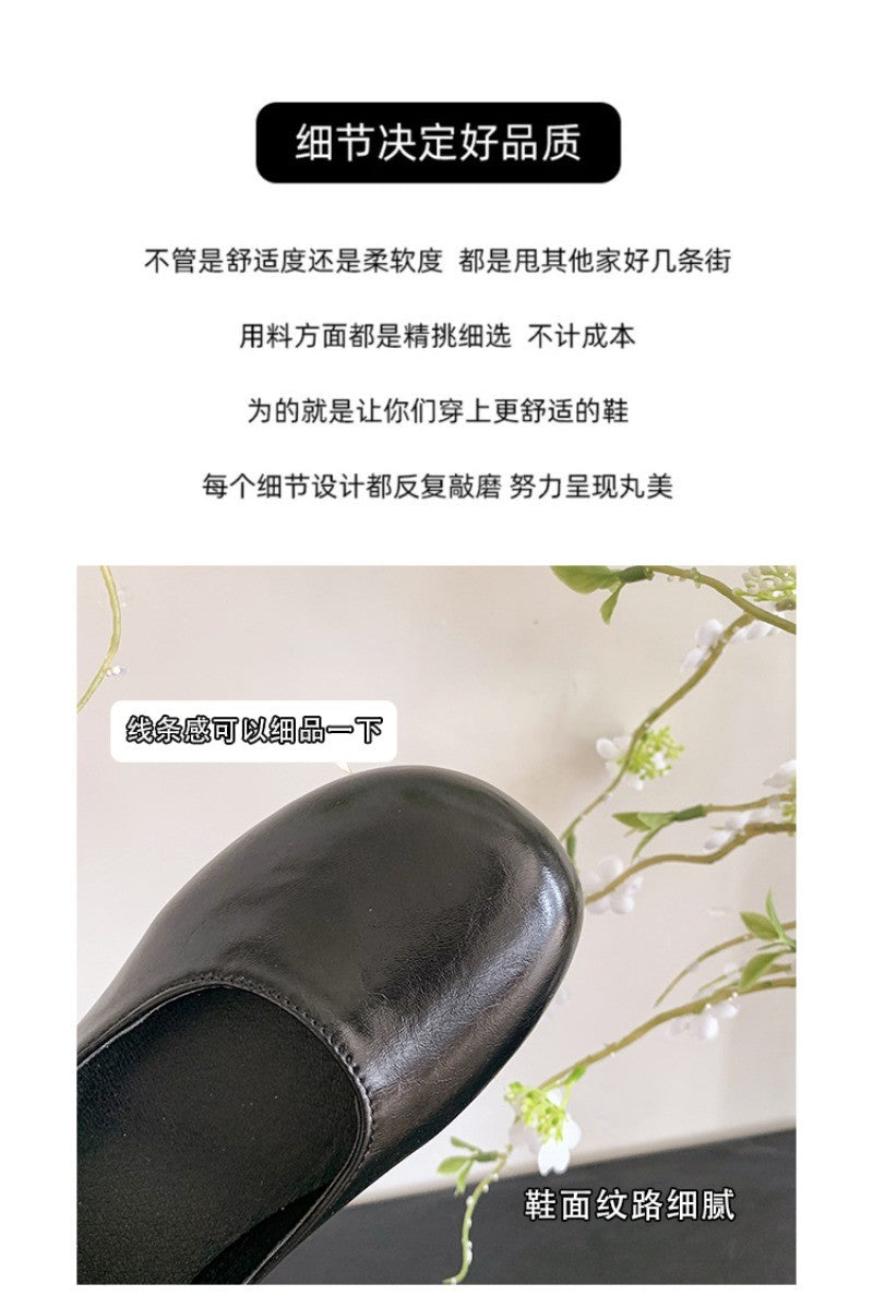 2025 New Elegant Comfortable and Versatile Woman Round Toe Lady Barefoot Flats Elegant Soft Sole Ballerina Party Mary Jane Shoes