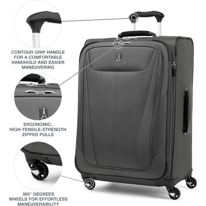 Expandable 2-Piece Carry-On Luggage Set with Spinner Wheels and Underseat Tote, Lightweight Suitcase for Men and Women, Shadow G