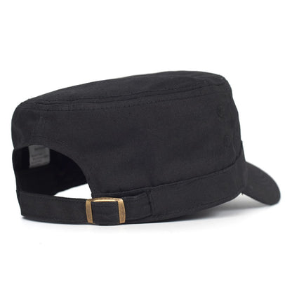 Bonés Militares de Lona Encerada Algodão Masculinos Impermeáveis Chapéu Cadete do Exército Design Único Vintage Topo Reto