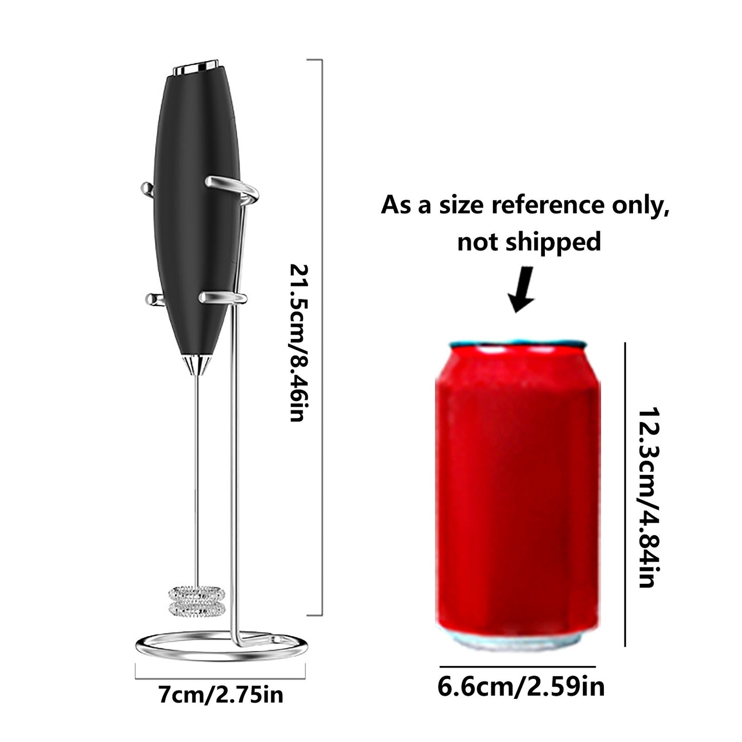 Espumador de Leite Potente para Cozinha, Batedor de Bebidas Portátil a Pilha para Café, Lattes, Cappuccino, Matcha – Ideal para Presente