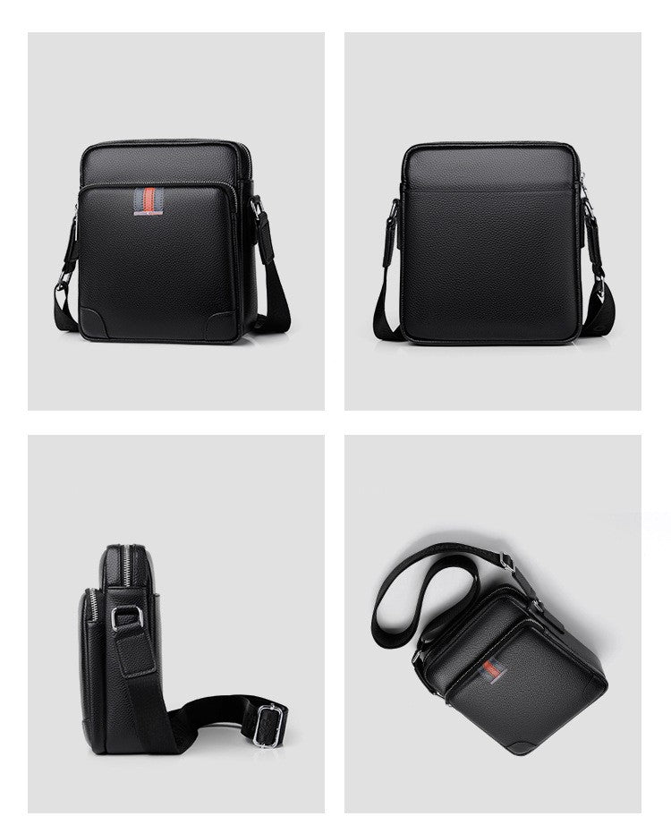 Famous Brand Small Men's Bag Genuine Leather Men Shoulder Bag Messenger Bag Fashion Business Man Crossbody Bag Cowhide Briefcase