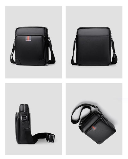 Famous Brand Small Men's Bag Genuine Leather Men Shoulder Bag Messenger Bag Fashion Business Man Crossbody Bag Cowhide Briefcase