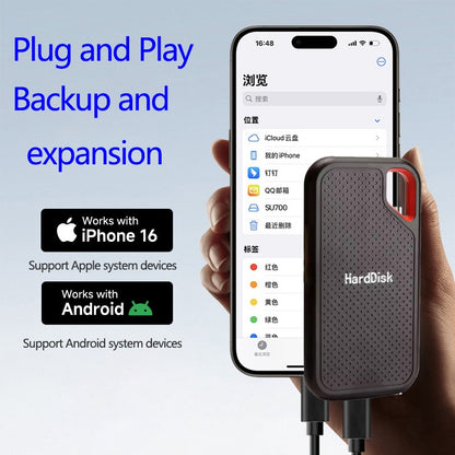HD Externo de Alta Velocidade 128TB/64TB Disco Rígido de Alta Qualidade 2TB SSD Portátil 4TB USB3.1 Unidade de Estado Sólido para Mac/PC/Laptop/Celular