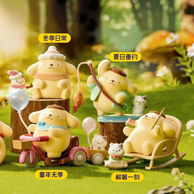 Pudding Dog Childhood Four Seasons Series Blind Box Sanrio Ornament Trendy Play Cute Children's Fun