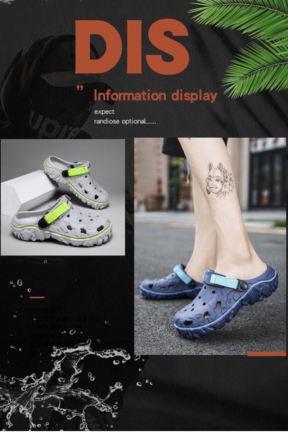 2025 Summer New Breathable Soft-Sole Outdoor Sports Sandals  Versatile Casual Two-Way Trendy Sandals