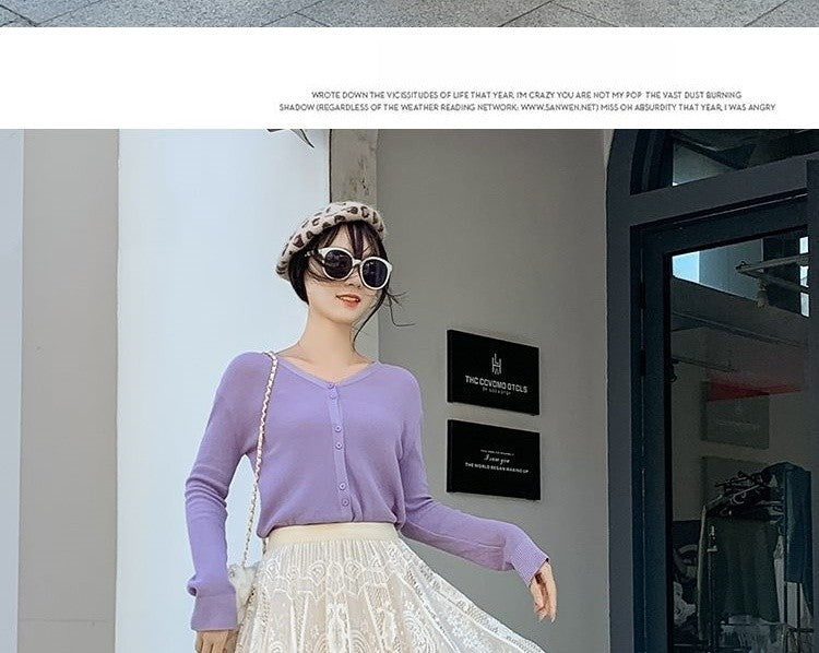 Plus Size plus Size Lace Hollow out f Skirt mid Waist Long Sle Fairy Skirt A-Line Umbrella Skirt Trendy Women's Clothing