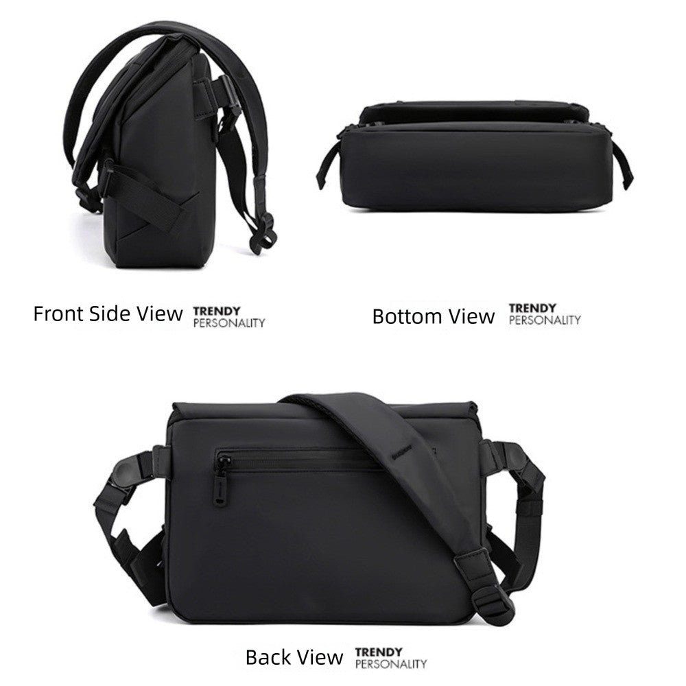 New Casual Crossbody Bag Multifunctional Large Capacity Messenger Bag Portable Shoulder Bag Men