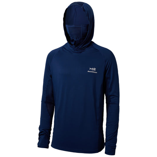 Bassdash UPF 50+ Men’s Long Sleeve Fishing Shirt with Mask UV Neck Gaiter Hoodie Keep Head Face Warm Outdoor Hiking Running