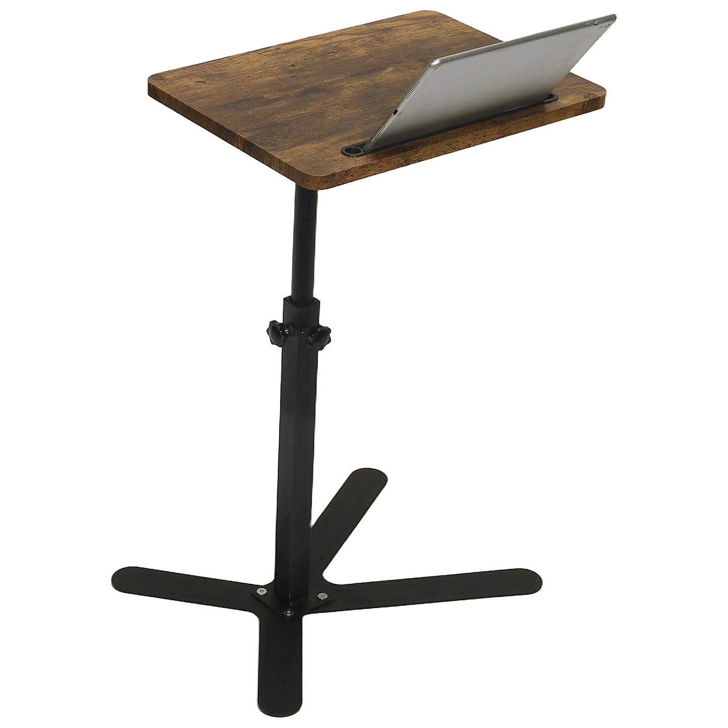 Adjustable Height Laptop Desk Rotating Tabletop Mobile Stand Home Mesa Bedside Table Office Tray Standing Computer Workstat