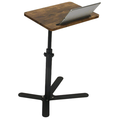 Adjustable Height Laptop Desk Rotating Tabletop Mobile Stand Home Mesa Bedside Table Office Tray Standing Computer Workstat