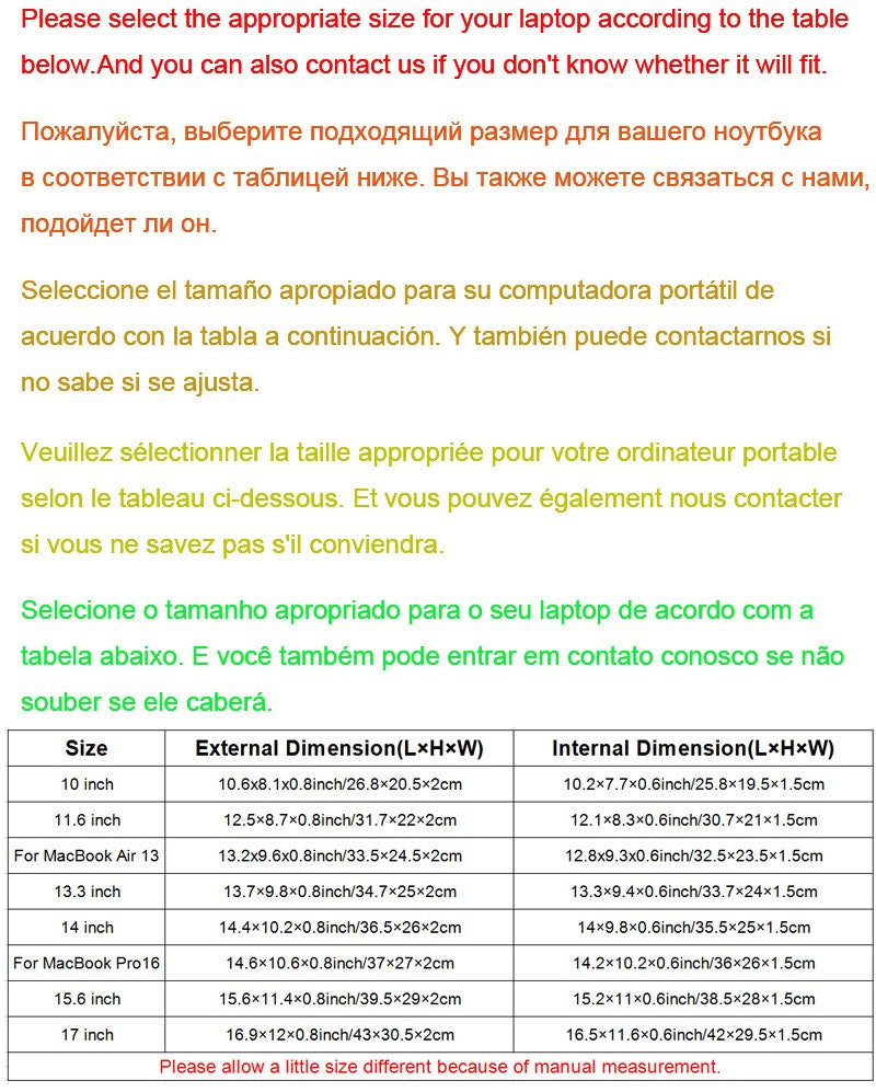 NIDOO Laptop Sleeve Case For Macbook Air 13 M1 Pro Xiaomi Dell Lenovo 13.3 14 15.6 Inch Waterproof Notebook Computer Bag