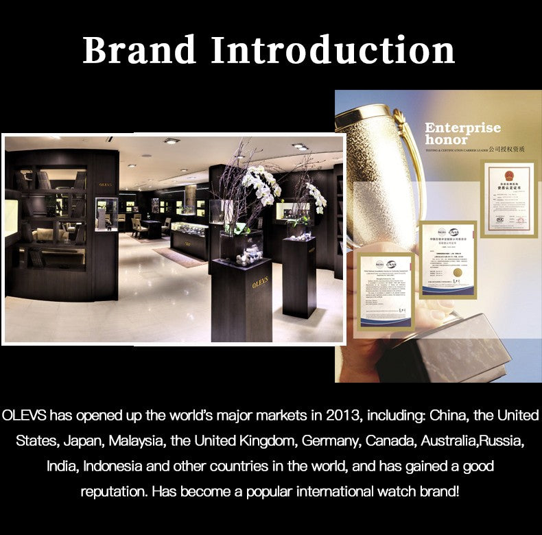 OLEVS Men's Watches Original Multifunctional Wlectronic Watch for Man Waterproof Luminous Alarm Clock Fashion Dress