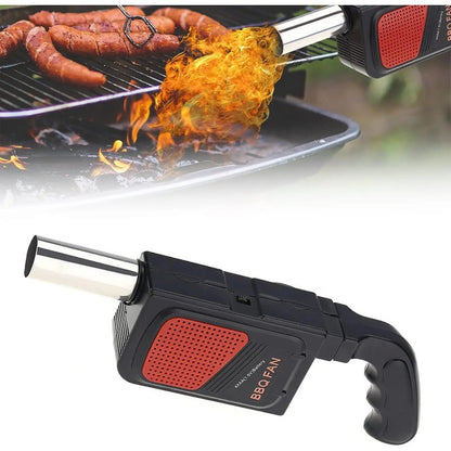 Outdoor Camping Picnic Barbecue Air Blower Portable Handheld Electric BBQ Cooking Fan Air Blower Fire Bellows Tool