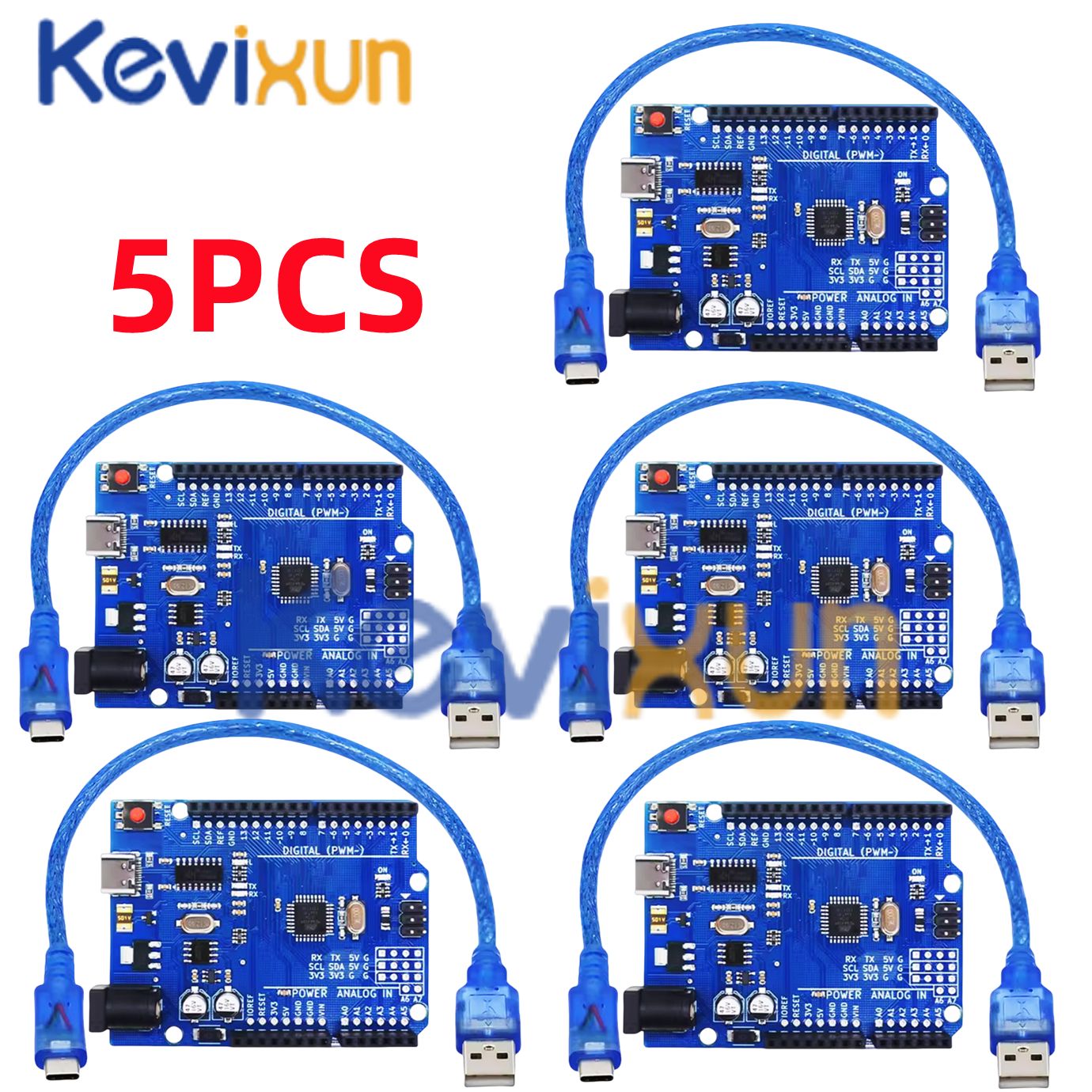 1-10PCS UNO R3 CH340G MEGA328P Chip para Arduino UNO R3 + CABO USB/TIPO-C Placa de Desenvolvimento ATMEGA328P-AU 16Mhz