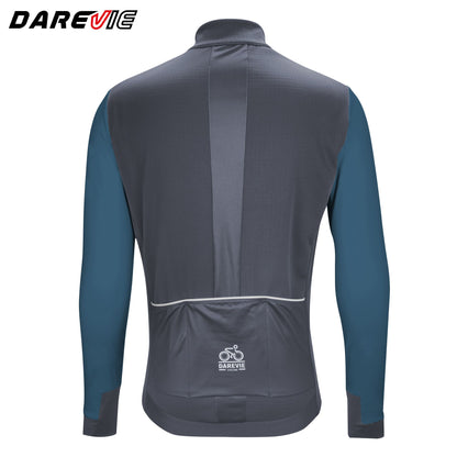 DAREVIE Cycling Men's Jacket WindProof Fleece Pro Cycling Jackets Longsleeve Warm Soft Brushed Pro Breathable Bicycle Clothing