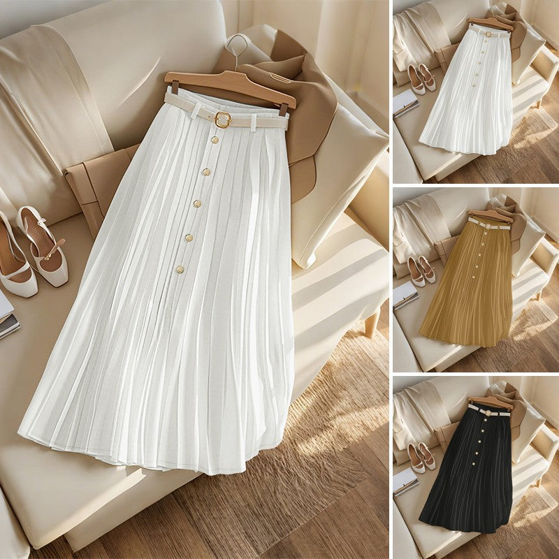 Autumn Skirts Plus Size 2025 ZANZEA Elegant Women High Waist Party Pleated Skirt Jupes Stylish Solid A-line OL Work Faldas Saia