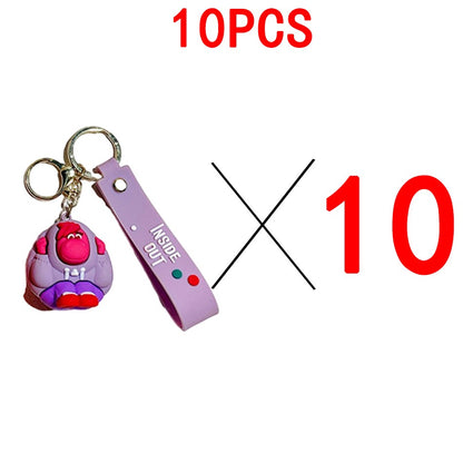 30 Peças/Conjunto Atacado Chaveiro Divertida Mente 2 Boneco de Personagem de Desenho Animado Fofo Chaveiro Pingente de Boneca de Personagem de Filme para Presente Infantil