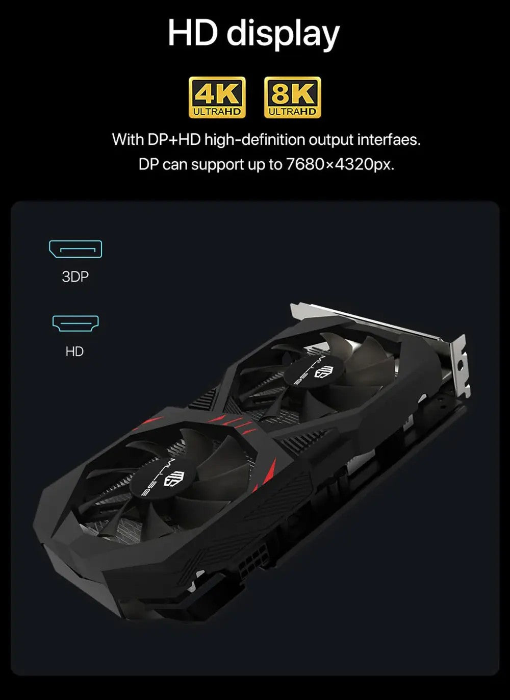 MLLSE AMD RX 6600M 8GB Placa de Vídeo GPU GDDR6 128Bit 7nm Versão com Heat Pipes Suporta Desktop CPU rx6600m 8gb Brasil