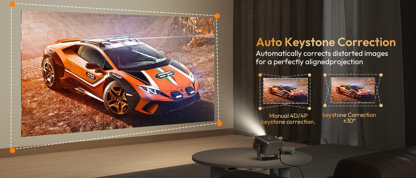 XGODY 4K Native 1080P WiFi6 Android Projector 18000lumen Voice Control AI Auto Focus HD Home Theater Cinema