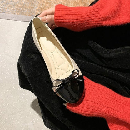 Women Flats Comfort Ballerina Shoes 2025 Summer New Shallow Mouth Non-slip Ladies Loafers Elegant Bowknot Women Single Shoes