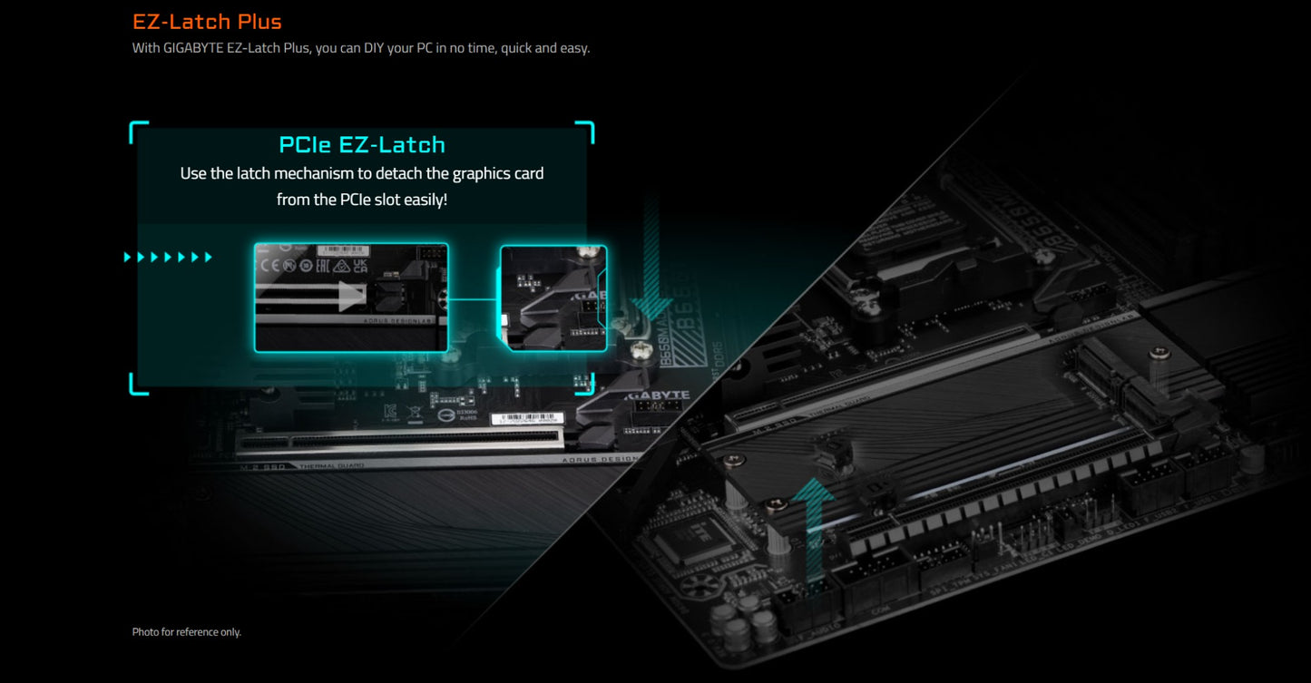 Placa-mãe GIGABYTE B650M AORUS ELITE Micro-ATX AMD B650 DDR5 M.2 192G para processadores AMD Ryzen séries 7000/8000/9000 Socket AM5