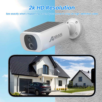 ANRAN 2/3/4 PCS Câmera WIFI Sem Fio Externa 2.4G 3MP Câmera de Segurança Solar com Bateria Holofote Visão Noturna Colorida Alarme Local