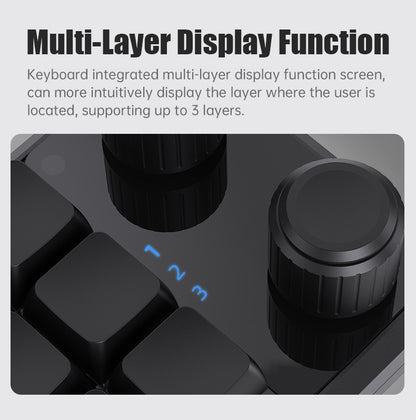 Programming Macro Custom Knob Keyboard RGB 3 Key Copy Paste Mini Button Photoshop Gaming Keypad Mechanical Hotswap Macropad