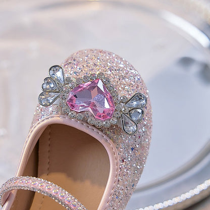 Fashion Elegant Soft Sole Anti-slippery Versatile Dress Leather Shoe for Party Autumn New Children Princess Shoes for Girls