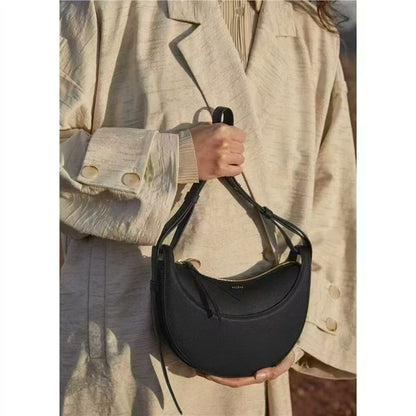 2025 New Style, High-Quality Textured Crescent Bag, Underarm Handbag, Single Shoulder Crossbody Bag
