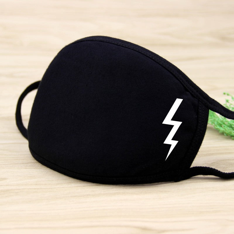 1PCS Unisex Black Cotton Mouth Mask Reusable Mask Dustproof Washable Face Mask Anime Masks For Cycling Camp Mascarillas