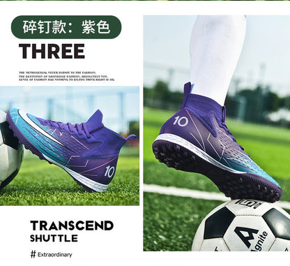 Hot Sale Mens Soccer Cleats High Ankle Football Shoes Long Spikes Outdoor Soccer Traing Boots For Men Women Soccer Shoes
