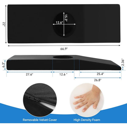 Cama pós-cirúrgica para BBL com orifício para dormir confortavelmente, colchão de espuma de alta densidade para recuperação de BBL, suporte para Brazilian Butt Lift