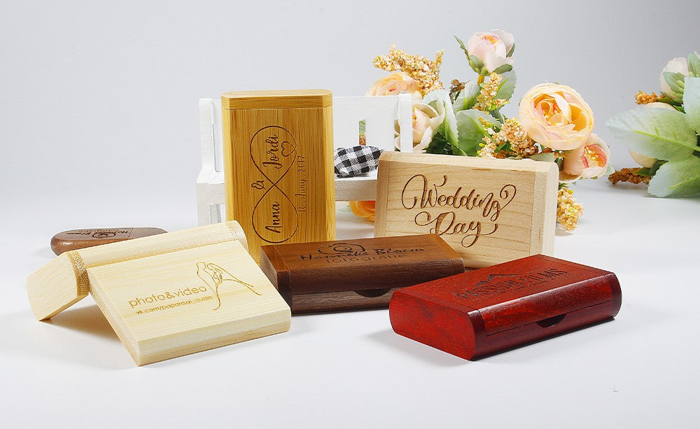 JASTER 10 unidades/lote (LOGOTIPO personalizável) Pen Drive USB 2.0 de Madeira 4GB 8GB 16GB 32GB 64GB 128GB Memory Stick Presente de Casamento