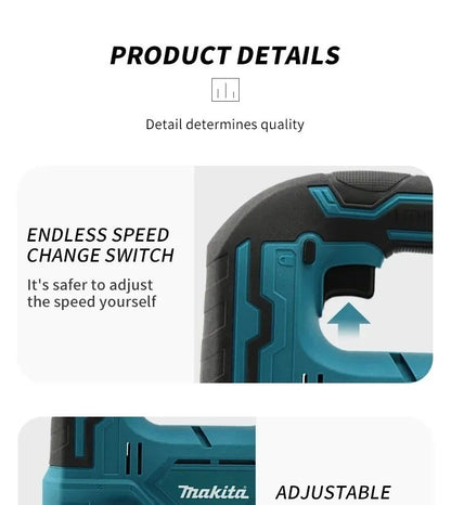 Makita DJV182Z 340W Serra Tico-Tico sem Escovas 18V Sem Bateria com Lâmina de Serra Portátil sem Fio para Marceneiro