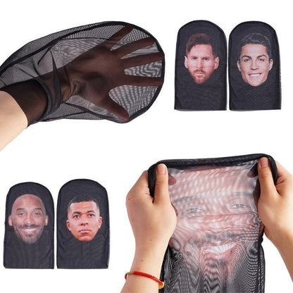 2Pcs 3D Printed Full Face Mask Realistic Celebrity Face Mask Props Costume for Party Supplies Cosplay Visual Men Women Headgear