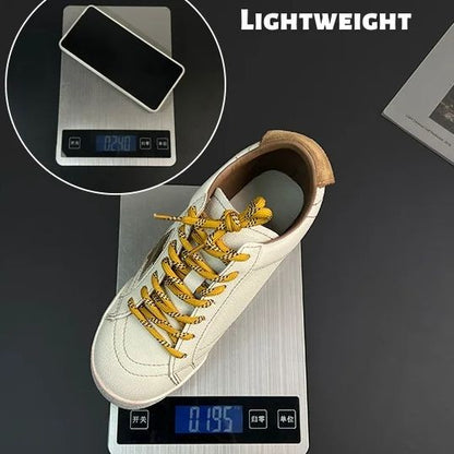 6cm de Elevação Interna Cadarços de Pato Mandarim Estrela Sapatos Sujos Femininos Vintage Sola Grossa Versátil Tênis Casual
