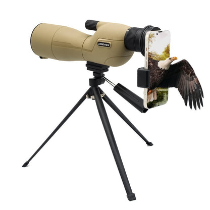 Telescópio Terrestre HD 25-75x60 com Zoom Potente, À Prova D'água, Prisma BAK4 de Longo Alcance para Equipamento de Acampamento com Tripé