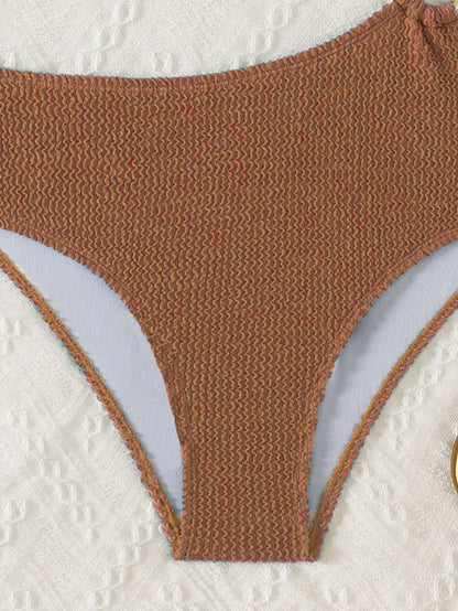 Summer Women Color Block One Piece Swimsuits One Shoulder Cutout Bathing Suits Sexy Bikinis Sets Backless Beachwear