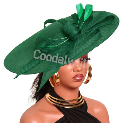 Royal Ascot Big Fascinator Hats Headband Ladies Church Kentucky Derby Headpiece Ladies Race Fashion Hair Accessories Bride Hats